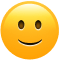 slightly smiling face